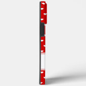 Op maat gemaakte monogram opvallend rood en wit iP Case-Mate iPhone Case (Achterkant / Rechts)