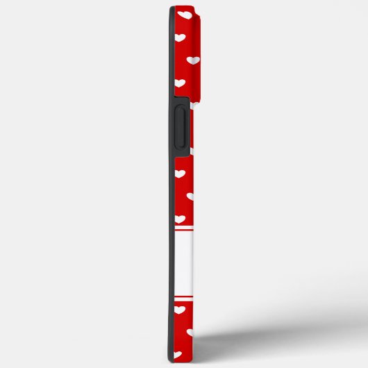 Op maat gemaakte monogram opvallend rood en wit iP Case-Mate iPhone Case (Achterkant / Rechts)