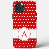 Op maat gemaakte monogram opvallend rood en wit iP Case-Mate iPhone Case (Achterkant)