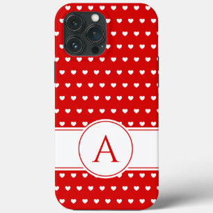 Op maat gemaakte monogram opvallend rood en wit iP Case-Mate iPhone Case