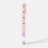Op Maat Gemaakte Monogram Pastel Stippen Lilak Ger iPhone 15 Case (Rechterkant)