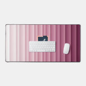 Op maat gemaakte monogram roze verloop verticale b bureaumat (Keyboard & Muis)