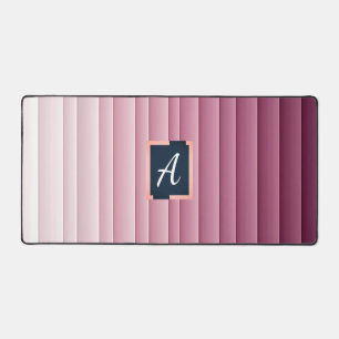 Op maat gemaakte monogram roze verloop verticale b bureaumat