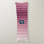 Op maat gemaakte monogram roze verloop verticale b lichaamskussen (Voorkant Verticaal)