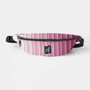 Op maat gemaakte monogram roze verloop verticale h heuptasje