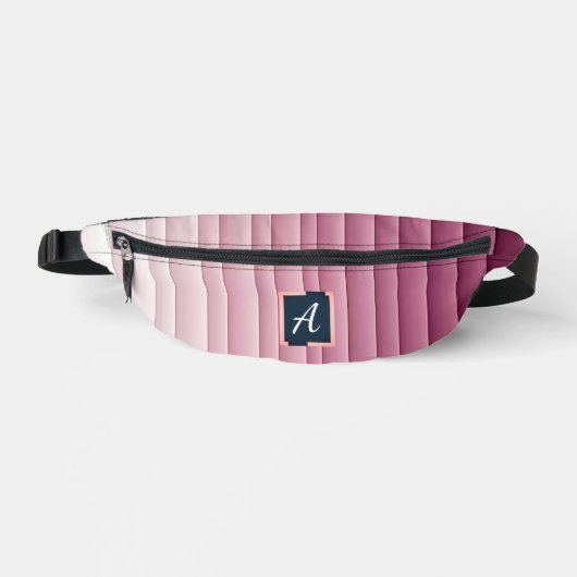 Op maat gemaakte monogram roze verloop verticale h heuptasje (Voorkant)