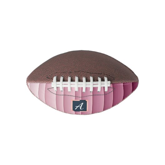 Op maat gemaakte monogram roze verloop verticale v american football (Voorkant)