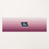 Op maat gemaakte monogram roze verloop verticale y yogamat (Voorkant (horizontaal))
