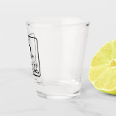 Op maat gemaakte monogram shotglazen voor bruidsjo shot glas (Rechts)