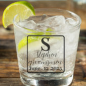 Op maat gemaakte monogram shotglazen voor bruidsjo shot glas