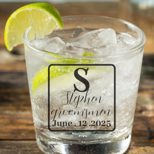 Op maat gemaakte monogram shotglazen voor bruidsjo shot glas