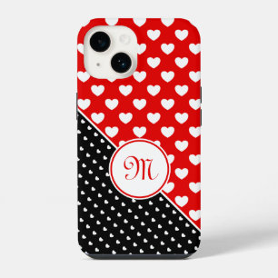 Op maat gemaakte monogram slaande kleuren iPhone h 14 Hoesje