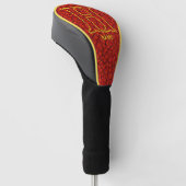 Op maat gemaakte monogram Uw initiële naam Eikenbl Golfheadcover (Schuin)