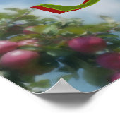 Op maat gemaakte monogram Uw initiële naam Rode Ap Poster (Hoek)