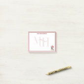 Op maat gemaakte monogram vakantie Duitse herder k Post-it® Notes (Op bureau)