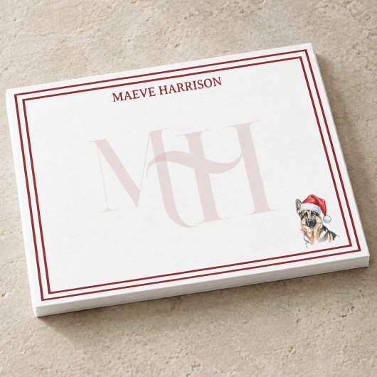 Op maat gemaakte monogram vakantie Duitse herder k Post-it® Notes