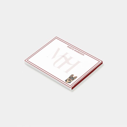 Op maat gemaakte monogram vakantie Duitse herder r Post-it® Notes (Schuin)