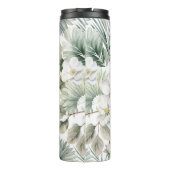 Op maat gemaakte monogram waterverf bloem thermosbeker (Achterkant)