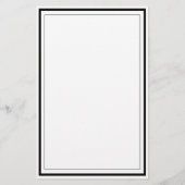 Op maat gemaakte monogram-zwarte rand briefpapier (Achterkant)