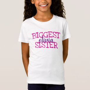 Op maat gemaakte monogramme meisjes bijpassende zu t-shirt
