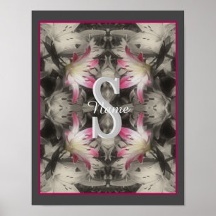 Op maat gemaakte monogrammetje met je eerste naam  poster