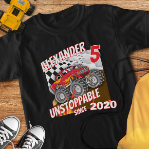Op maat gemaakte Monster Truck verjaardagsshirt On T-shirt