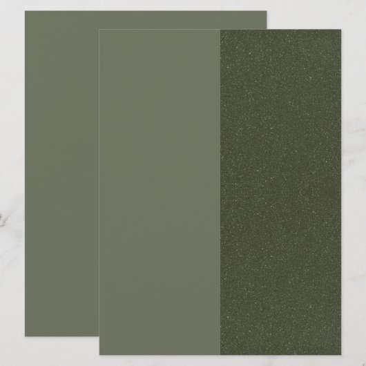 Op maat gemaakte mosgroene gespleten textuur uitno kaart (Voorkant / Achterkant)