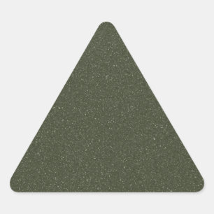 Op maat gemaakte mosgroene gestructureerde driehoe sticker
