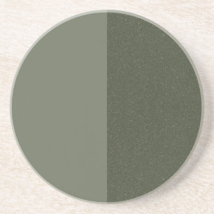 Op maat gemaakte mosgroene half & half zandsteen o onderzetter
