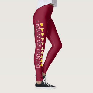 Op maat gemaakte motivatie fitness rood leggings