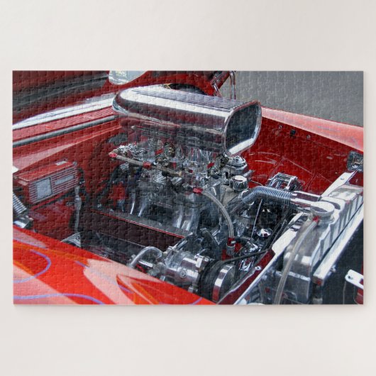 Op maat gemaakte motor van auto legpuzzel (Horizontaal)