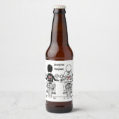 Op maat gemaakte motorfiets huwelijksfleslabels bier etiket (Voorkant)