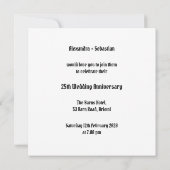 Op maat gemaakte motorfiets voor huwelijksjubileum kaart (Achterkant)