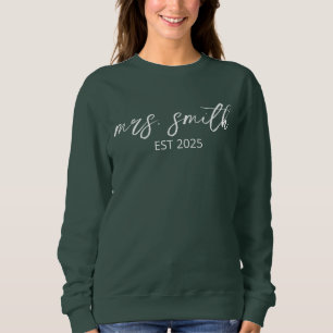 Op maat gemaakte Mrs Sweatshirt, Mrs Achternaam Sw Trui