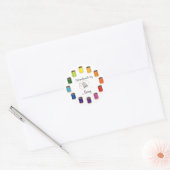Op maat gemaakte naaistickers ronde sticker (Envelop)