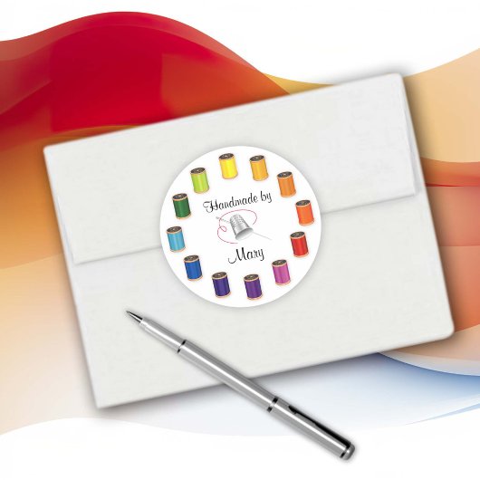 Op maat gemaakte naaistickers ronde sticker
