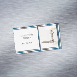 Op maat gemaakte naaiwinkel & verbouwingen magnetisch visitekaartje