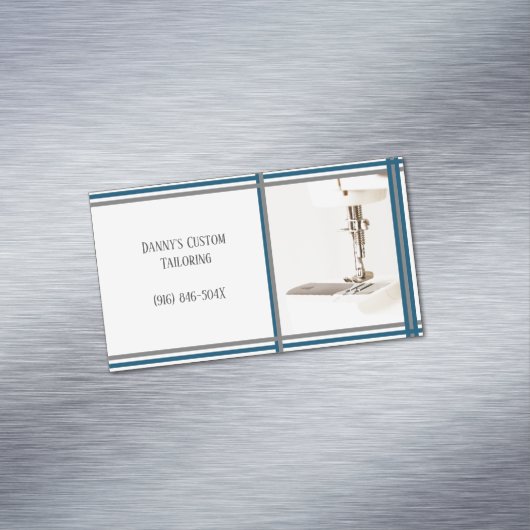 Op maat gemaakte naaiwinkel & verbouwingen magnetisch visitekaartje (Voorbeeld)