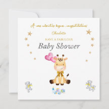 Op maat gemaakte naam Baby Giraffe ballonnen Baby 