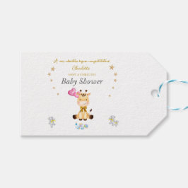 Op maat gemaakte naam Baby Giraffe ballonnen Baby  Cadeaulabel