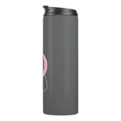 Op maat gemaakte naam beginletters Meisje Thermosbeker (Geroteerd rechts)