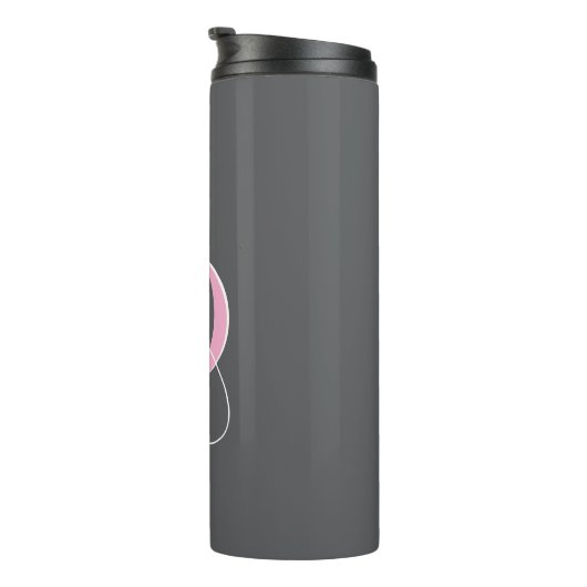 Op maat gemaakte naam beginletters Meisje Thermosbeker (Geroteerd rechts)