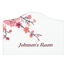 Op maat gemaakte naam Bloemendeur bord 