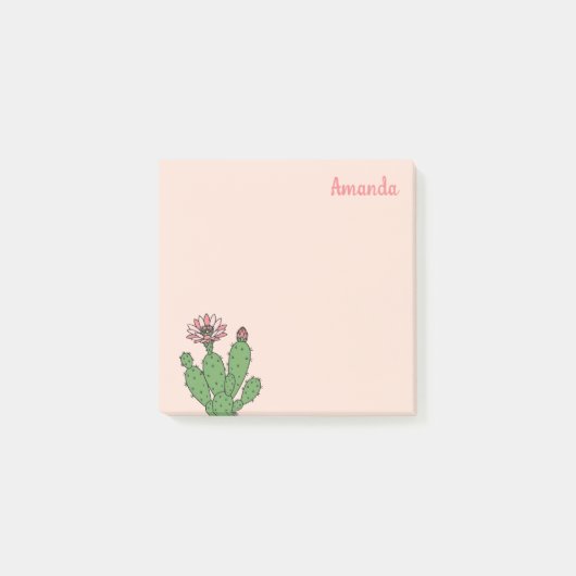 Op maat gemaakte naam cactus post-it® notes (Voorkant)