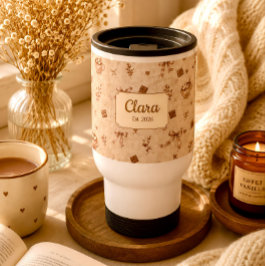 Op maat gemaakte naam Cozy Cocoa Hot Chocolate Pat Reisbeker