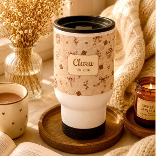 Op maat gemaakte naam Cozy Cocoa Hot Chocolate Pat Reisbeker