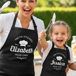Op maat gemaakte naam familie keuken hoofdchef sch schort