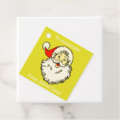 Op maat gemaakte naam Gele Kerstman Bedankjes Labels (In situ)