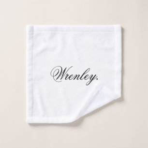 Op maat gemaakte naam gepersonaliseerde klassieke  washandje