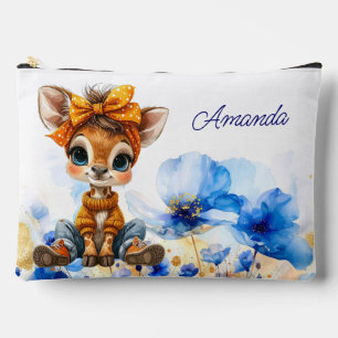 Op maat gemaakte naam Giraffe polka stip bow blauw Etui